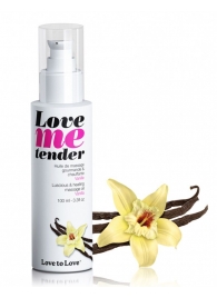 Съедобное согревающее массажное масло Love Me Tender Vanilla с ароматом ванили - 100 мл. - Love to Love - купить с доставкой в Ярославле