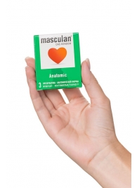 Презервативы анатомической формы Masculan Anatomic - 3 шт. - Masculan - купить с доставкой в Ярославле