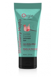 Съедобный интимный гель Orgie Lube Tube Cocktail Strawberry Mojito - 50 мл. - ORGIE - купить с доставкой в Ярославле