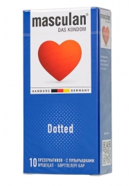 Презервативы с пупырышками Masculan Dotted - 10 шт. - Masculan - купить с доставкой в Ярославле