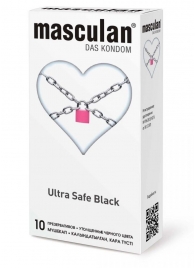 Ультрапрочные презервативы Masculan Ultra Safe Black - 10 шт. - Masculan - купить с доставкой в Ярославле