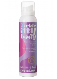 Массажная хрустящая пенка Tickle My Body Strawberry с ароматом клубники - 150 мл. - Love to Love - купить с доставкой в Ярославле