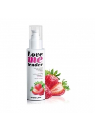 Съедобное согревающее массажное масло Love Me Tender Strawberry с ароматом клубники - 100 мл. - Love to Love - купить с доставкой в Ярославле