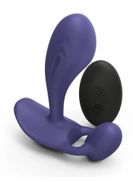 Темно-синий вибромассажер Witty P G Vibrator with Remote Control - Love to Love - в Ярославле купить с доставкой