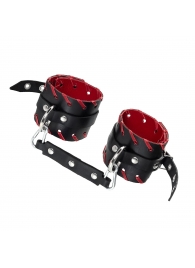 Черно-красные оковы из натуральной кожи - Pecado - купить с доставкой в Ярославле