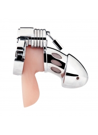 Клетка на пенис из металла Obedience Cock Cage - BlueLine - купить с доставкой в Ярославле