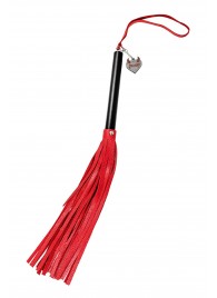 Красно-черная кожаная плеть - 50 см. - Pecado - купить с доставкой в Ярославле