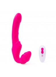 Розовый безремневой страпон на радиоуправлении Strapless Together - 22 см. - Together Toy - купить с доставкой в Ярославле