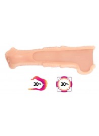 Телесная фантазийная насадка на член Cock Sleeve Size L - KOKOS - в Ярославле купить с доставкой