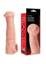 Телесная фантазийная насадка на член Cock Sleeve Size L - KOKOS - в Ярославле купить с доставкой