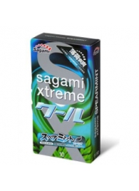 Презервативы Sagami Xtreme Mint с ароматом мяты - 10 шт. - Sagami - купить с доставкой в Ярославле