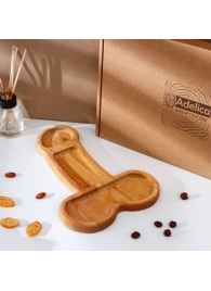 Деревянное блюдо для подачи в форме члена (32,5 х 20 х 1,7 см) - Сима-Ленд - купить с доставкой в Ярославле