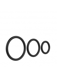 Набор из 3 чёрных колец различного диаметра - Baile - в Ярославле купить с доставкой