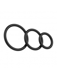 Набор из 3 чёрных колец различного диаметра - Baile - в Ярославле купить с доставкой