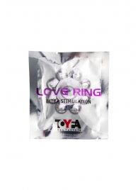 Прозрачное гелевое эрекционное кольцо-цветок - Toyfa Basic - в Ярославле купить с доставкой