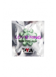 Зеленое эрекционное кольцо-цветок - Toyfa Basic - в Ярославле купить с доставкой