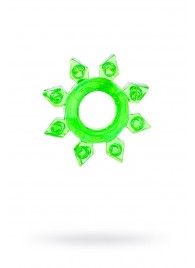 Зеленое эрекционное кольцо-звезда - Toyfa Basic - в Ярославле купить с доставкой