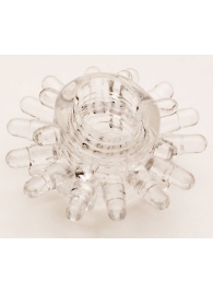 Прозрачное гелевое эрекционное кольцо с шипиками - Toyfa Basic - в Ярославле купить с доставкой