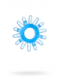 Голубая гелевая насадка с шипиками - Toyfa Basic - в Ярославле купить с доставкой