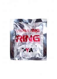 Прозрачное эрекционное кольцо с вибратором  и подхватом - Toyfa Basic - в Ярославле купить с доставкой