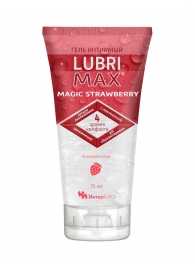 Интимный гель-смазка на водной основе Lubrimax Magic Strawberry - 75 мл. - ИнтелБИО - купить с доставкой в Ярославле
