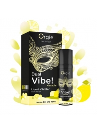 Съедобный жидкий вибратор Dual Vibe! со вкусом лимонного джина с тоником - 15 мл. - ORGIE - купить с доставкой в Ярославле