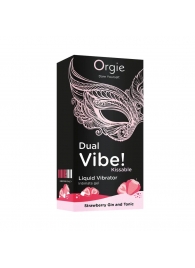 Съедобный жидкий вибратор Dual Vibe! со вкусом клубничного джина с тоником - 15 мл. - ORGIE - купить с доставкой в Ярославле