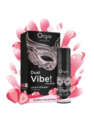 Съедобный жидкий вибратор Dual Vibe! со вкусом клубничного джина с тоником - 15 мл. - ORGIE - купить с доставкой в Ярославле