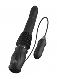 Черный автоматический вибромассажер с вибропулей Ultimate Silicone Thruster - Pipedream - купить с доставкой в Ярославле