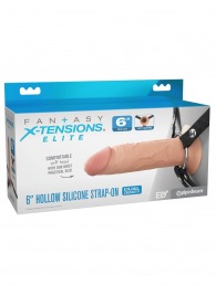Полый страпон на ремнях 6’’ Hollow Silicone Strap-on - Pipedream - купить с доставкой в Ярославле