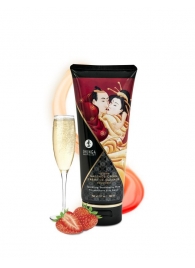 Массажный крем для тела с ароматом клубники и шампанского Sparkling Strawberry Wine - 200 мл. - Shunga - купить с доставкой в Ярославле