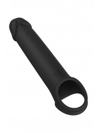 Черная насадка-удлинитель с вибрацией Vibrating Extender With Remote - Dream Toys - в Ярославле купить с доставкой