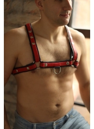 Черно-красная мужская портупея Black-Red - БДСМ Арсенал - купить с доставкой в Ярославле
