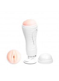 Мастурбатор-вагина Flora White с присоской и 12 режимами вибрации - Baile - в Ярославле купить с доставкой