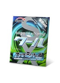 Презерватив Sagami Xtreme Mint с ароматом мяты - 1 шт. - Sagami - купить с доставкой в Ярославле