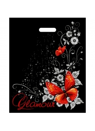 Черный пакет Glamour с вырубной ручкой (38х47 см) - Сима-Ленд - купить с доставкой в Ярославле
