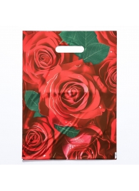 Пакет с цветочным принтом и вырубной ручкой (30х40 см) - Сима-Ленд - купить с доставкой в Ярославле