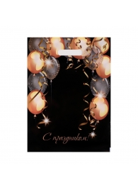 Пакет с вырубной ручкой и принтом в виде шариков (30х40 см) - Сима-Ленд - купить с доставкой в Ярославле