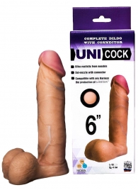 Насадка для страпона фаллической формы UNICOCK 6  - 18 см. - LOVETOY (А-Полимер) - купить с доставкой в Ярославле