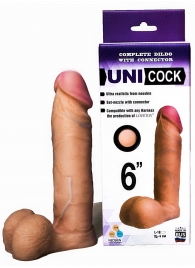 Насадка для страпона фаллической формы UNICOCK 6  - 18 см. - LOVETOY (А-Полимер) - купить с доставкой в Ярославле