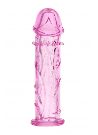 Розовая насадка фаллической формы - 12,5 см. - A-toys - в Ярославле купить с доставкой