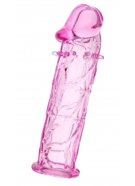 Розовая насадка фаллической формы - 12,5 см. - A-toys - в Ярославле купить с доставкой