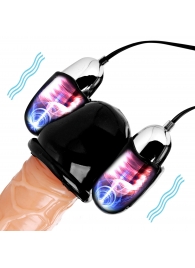 Черная стимулирующая насадка для головки полового члена Multi Speed Vibrating Penis Head Teaser - XR Brands - в Ярославле купить с доставкой