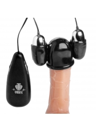 Черная стимулирующая насадка для головки полового члена Multi Speed Vibrating Penis Head Teaser - XR Brands - в Ярославле купить с доставкой