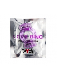 Фиолетовое виброкольцо с двумя вибропульками - Toyfa Basic - в Ярославле купить с доставкой