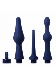 Набор из 3 универсальных насадок для анального душа Universal 3 Piece Silicone Enema Attachment Set - XR Brands - купить с доставкой в Ярославле