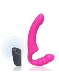 Розовый безремневой страпон Straples Strap-On Dildo - Erokay - купить с доставкой в Ярославле