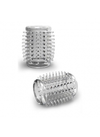 Прозрачная насадка с шипами STAY HARD COCK SLEEVE 01 CLEAR - Blush Novelties - в Ярославле купить с доставкой