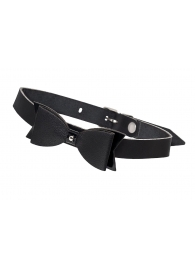 Черный кожаный чокер с бабочкой - Pecado - купить с доставкой в Ярославле