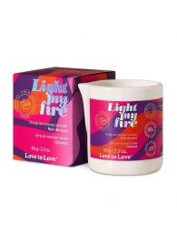 Массажная свеча Light My Fire Coconut с ароматом кокоса - 65 гр. - Love to Love - купить с доставкой в Ярославле
